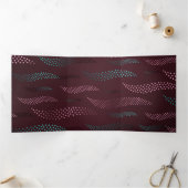 Golftijger (gestileerd patroon) 6 drieluik wenskaart (Binnen)