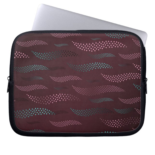 Golftijger (gestileerd patroon) 6 laptop sleeve (Voorkant)