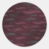 Golftijger (gestileerd patroon) 6 ronde sticker (Voorkant)