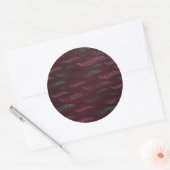 Golftijger (gestileerd patroon) 6 ronde sticker (Envelop)