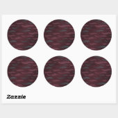 Golftijger (gestileerd patroon) 6 ronde sticker (Vel)