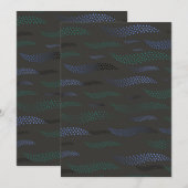 Golftijger (gestileerd patroon) 7 bedankkaart (Voorkant / Achterkant)