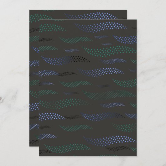 Golftijger (gestileerd patroon) 7 bedankkaart (Voorkant / Achterkant)