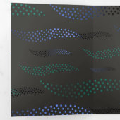 Golftijger (gestileerd patroon) 7 drieluik wenskaart (Binnenzijde eerst)