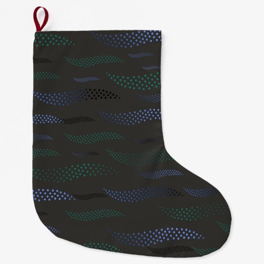 Golftijger (gestileerd patroon) 7 grote kerstsok (Voorkant)