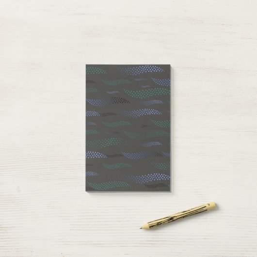 Golftijger (gestileerd patroon) 7 post-it® notes (Op bureau)