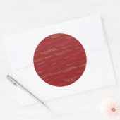 Golftijger (gestileerd patroon) 8 ronde sticker (Envelop)