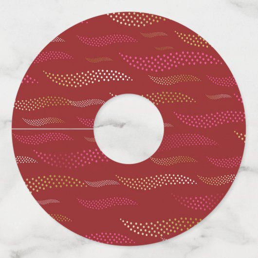 Golftijger (gestileerd patroon) 8 wijnglaslabel (Voorkant)