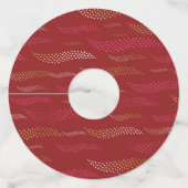 Golftijger (gestileerd patroon) 8 wijnglaslabel (Achterkant)