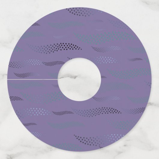 Golftijger (gestileerd patroon) 9 wijnglaslabel (Voorkant)