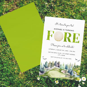 Golftoerbeurt Fore Time naar Par-t-shirt 4th Birth Kaart