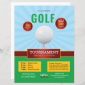 Golftoernooi Flyer Sjabloon (Voorkant / Achterkant)