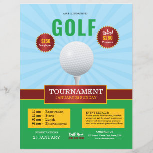Golftoernooi Flyer Sjabloon