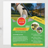 Golftoernooi Flyer Sjabloon (Voorkant / Achterkant)
