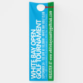 Golftoernooi golfen eenvoudig grafisch evenement  spandoek (Verticaal)