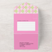 Golftoernooi roze, aangepaste foto RSVP All In One Uitnodiging (Buitenkant)