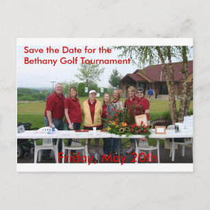 Golftoernooi Save the Date Briefkaart
