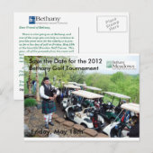 Golftoernooi Save the Date Briefkaart (Voorkant / Achterkant)