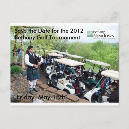 Golftoernooi Save the Date Briefkaart (Voorkant)