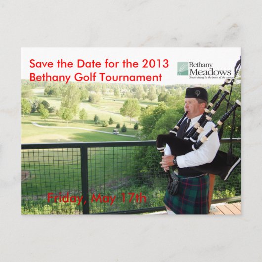 Golftoernooi Save the Date Briefkaart (Voorkant)