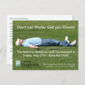 Golftoernooi Save the Date Kaart (Voorkant / Achterkant)