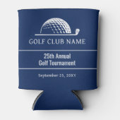 Golftoernooi Uitje Aangepast Blauw Blikjeskoeler (Voorkant)