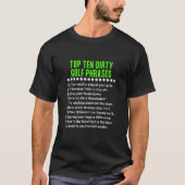 Golftop Ten Dirty Golf Phrases Gag Golf Player T-shirt (Voorkant)