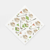 Golftron en koffie met vlag servet (Hoek)