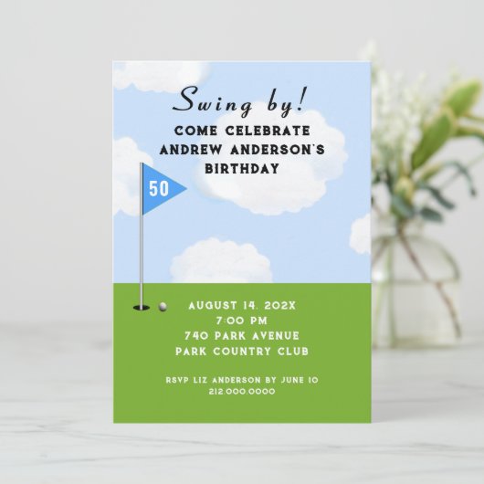 Golfuitnodigingen Kaart (Staand voorkant)