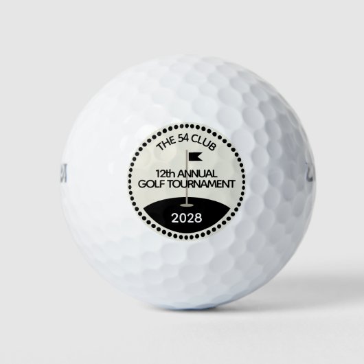 Golfuitrusting Club Naam Datum Golfballen (Voorkant)