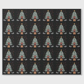 Golfuitrusting Kerstboom Kerst Golf Cadeaupapier (Vlak)