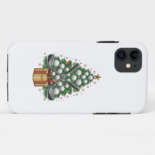 Golfuitrusting Kerstboom Kerst Golf Case-Mate iPhone Case (Achterkant (horizontaal))