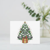 Golfuitrusting Kerstboom Kerst Golf Feestdagenkaart (Staand voorkant)