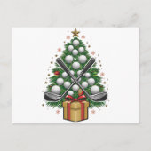 Golfuitrusting Kerstboom Kerst Golf Feestdagenkaart (Voorkant)