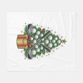 Golfuitrusting Kerstboom Kerst Golf Fleece Deken (Voorkant (Horizontaal))