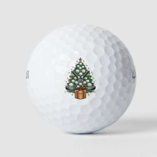 Golfuitrusting Kerstboom Kerst Golf Golfballen (Voorkant)