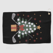 Golfuitrusting Kerstboom Kerst Golf Golfhanddoek (Horizontaal)
