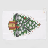 Golfuitrusting Kerstboom Kerst Golf Golfhanddoek (Horizontaal)