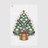 Golfuitrusting Kerstboom Kerst Golf Golfhanddoek (Voorkant)