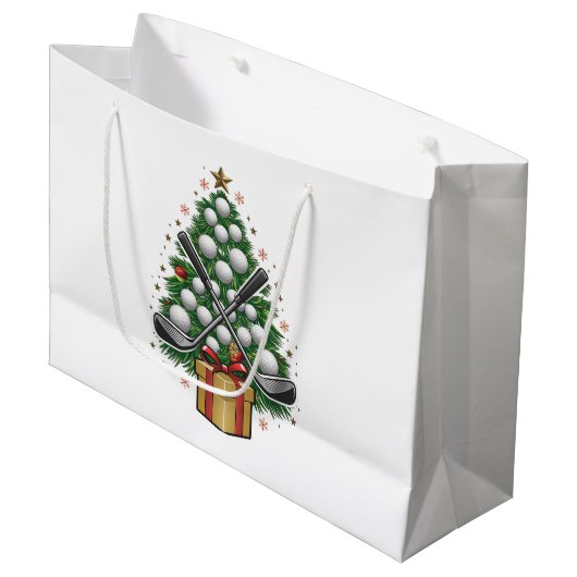 Golfuitrusting Kerstboom Kerst Golf Groot Cadeauzakje (Voorkant Gekanteld)
