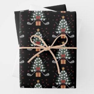 Golfuitrusting Kerstboom Kerst Golf Inpakpapier Vel