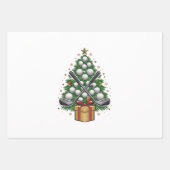 Golfuitrusting Kerstboom Kerst Golf Inpakpapier Vel (Voorkant)