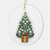Golfuitrusting Kerstboom Kerst Golf Keramisch Ornament (Links)