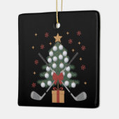 Golfuitrusting Kerstboom Kerst Golf Keramisch Ornament (Links)