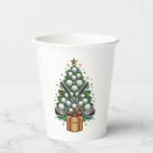 Golfuitrusting Kerstboom Kerst Golf Papieren Bekers (Voorkant)