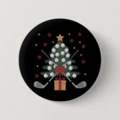 Golfuitrusting Kerstboom Kerst Golf Ronde Button 5,7 Cm (Voorkant)