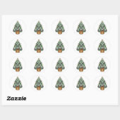 Golfuitrusting Kerstboom Kerst Golf Ronde Sticker (Vel)