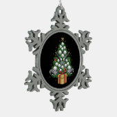 Golfuitrusting Kerstboom Kerst Golf Tin Sneeuwvlok Ornament (Links)