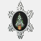Golfuitrusting Kerstboom Kerst Golf Tin Sneeuwvlok Ornament (Rechts)