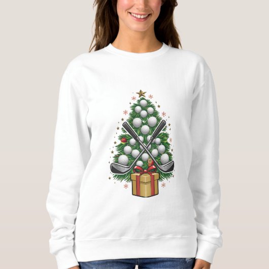 Golfuitrusting Kerstboom Kerst Golf Trui (Voorkant)